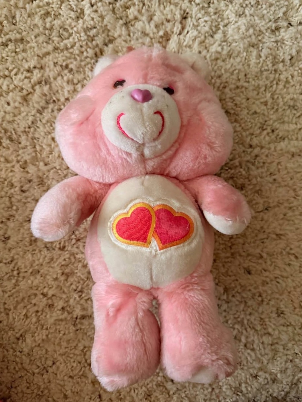 Care Bears Pink Double Heart Belly Plush Toy